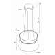 HOTA PENTRU INSULA BUCATARIE AIRFORCE SOPHIE CCSOP5035, 50 CM, INOX / ALB