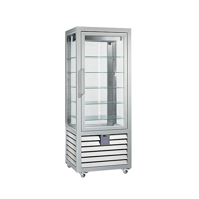 Vitrina cofetarie Tecfrigo MUSA 120 Q, capacitate 120 l, temperatura -15/-21 ºC, negru