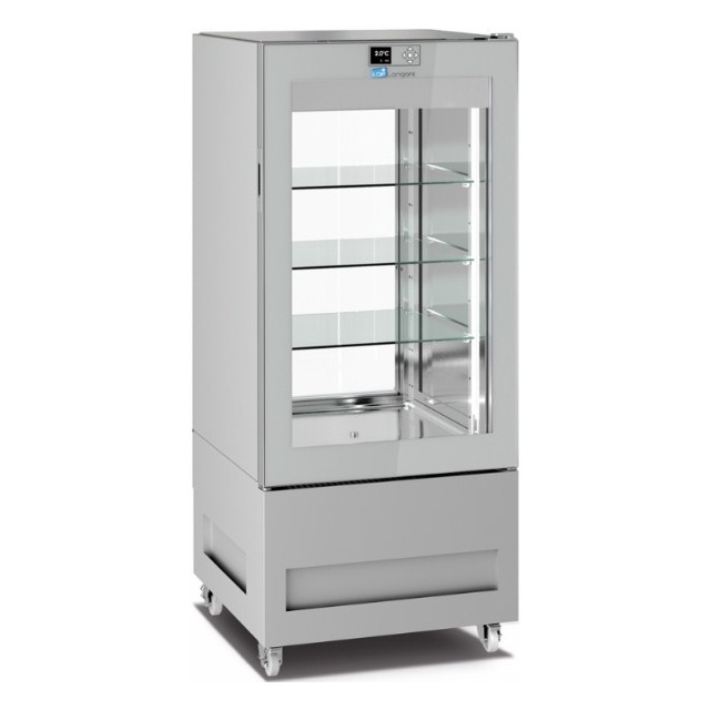 Vitrina frigorifica pentru cofetarie Longoni 65-S Vitra 6412-S capacitate 300l 1 zona racire -2 /+15°C argintiu