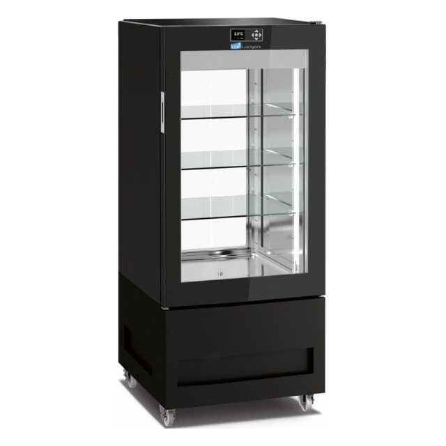 Vitrina frigorifica pentru cofetarie Longoni 65-S Vitra 6412-S capacitate 300l 1 zona racire -2 /+15°C negru