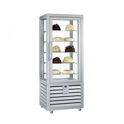 Vitrina cofetarie Tecfrigo MUSA 120 Q, capacitate 120 l, temperatura -15/-21 ºC, negru