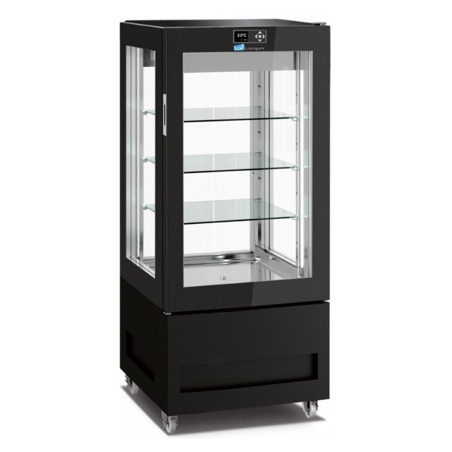 Vitrina frigorifica pentru cofetarie Longoni 65-S Vitra 6414-S capacitate 300l 1 zona racire -2 /+15°C negru