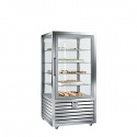 Vitrina cofetarie Tecfrigo MUSA 120 Q, capacitate 120 l, temperatura -15/-21 ºC, negru