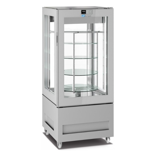 Vitrina frigorifica pentru cofetarie Longoni 65-S Vitra 6415-S capacitate 300l 1 zona racire -2 /+15°C argintiu