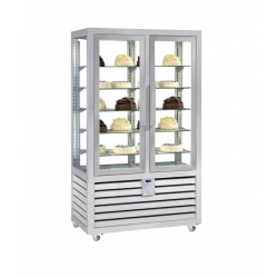 Vitrina cofetarie Tecfrigo MUSA 120 Q, capacitate 120 l, temperatura -15/-21 ºC, negru