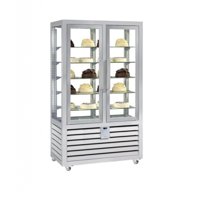 Vitrina cofetarie Tecfrigo MUSA 120 Q, capacitate 120 l, temperatura -15/-21 ºC, negru