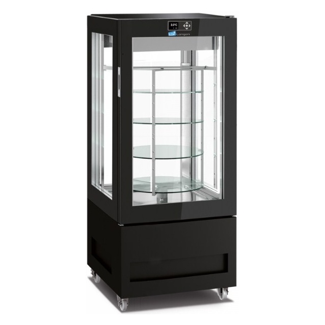 Vitrina frigorifica pentru cofetarie Longoni 65-S Vitra 6415-S capacitate 300l 1 zona racire -2 /+15°C negru