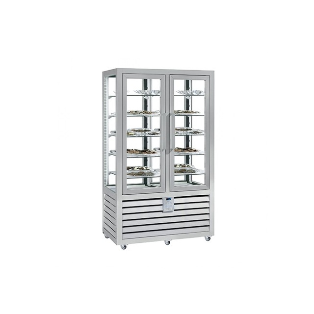 Vitrina cofetarie Tecfrigo MUSA 120 Q, capacitate 120 l, temperatura -15/-21 ºC, negru