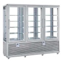 Vitrina frigorifica cofetarie Silfer Neo NPS 1300 V/V/V, 15 rafturi, 3 usi, 1388 l, +4°/+10° C, inox