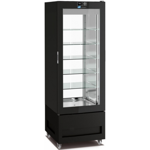 Vitrina frigorifica pentru cofetarie Longoni 65-L Vitra 6412-L capacitate 450l 1 zona racire -2 /+15°C negru