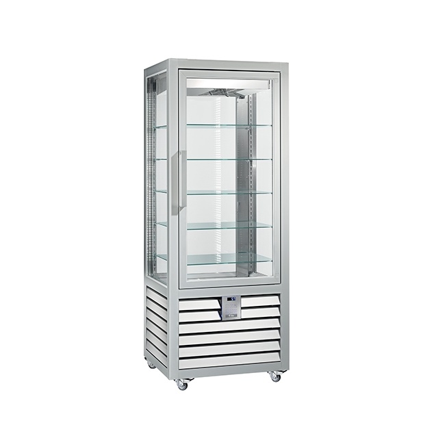 Vitrina cofetarie Tecfrigo MUSA 120 Q, capacitate 120 l, temperatura -15/-21 ºC, negru