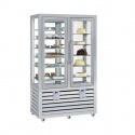 Vitrina frigorifica cofetarie Silfer Neo NGL 900 S/V2T, 12 rafturi, 2 usi, 848 l, +5°-20°C, inox