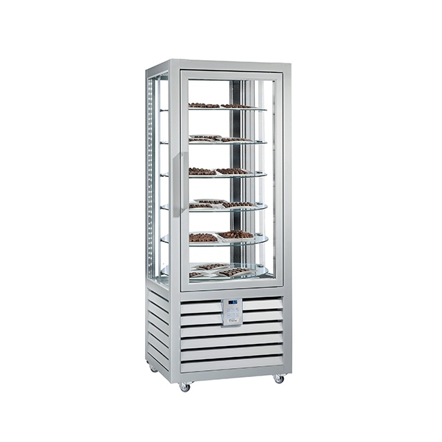Vitrina cofetarie Tecfrigo MUSA 120 Q, capacitate 120 l, temperatura -15/-21 ºC, negru