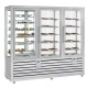 Vitrina frigorifica cofetarie Silfer Neo NPG 1300 S/V/V, 15 rafturi, 3 usi, 1388 l, 2 zone temperatura -15°-25°C/+4°+10°C, inox
