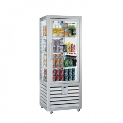 Vitrina frigorifica bauturi Silfer Neo NBV 350 G , 4 rafturi, 360 l, temperatura +6°+10° C, inox
