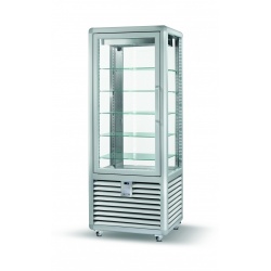 Vitrina frigorifica cofetarie Silfer Curv V, 5 rafturi, 230 l, temperatura +4°+10°C, inox