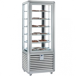 Vitrina cofetarie Tecfrigo MUSA 120 Q, capacitate 120 l, temperatura -15/-21 ºC, negru