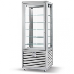 Vitrina cofetarie Tecfrigo MUSA 120 Q, capacitate 120 l, temperatura -15/-21 ºC, negru