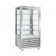 Vitrina frigorifica cofetarie Silfer Curv CPS 450 Vs, 5 rafturi, 427 l, temperatura +4°+10°C, inox