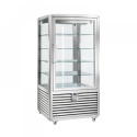 Vitrina frigorifica cofetarie Silfer Curv CPS 800 Vs, 4 rafturi, 832 l, temperatura +4°+10°C, inox