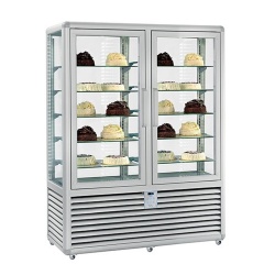 Vitrina cofetarie Tecfrigo MUSA 120 Q, capacitate 120 l, temperatura -15/-21 ºC, negru