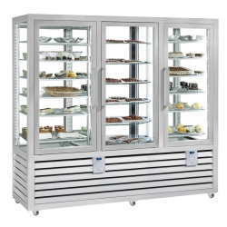Vitrina cofetarie Tecfrigo MUSA 120 Q, capacitate 120 l, temperatura -15/-21 ºC, negru