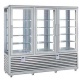 Vitrina frigorifica cofetarie Silfer Curv CPS 1300 V/V/V, 15 rafturi, 3 usi, 1388 l, temperatura +4°+10°C, inox