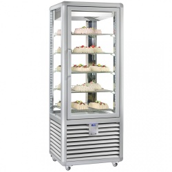 Vitrina cofetarie Tecfrigo MUSA 120 Q, capacitate 120 l, temperatura -15/-21 ºC, negru