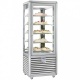Vitrina frigorifica cofetarie Silfer Curv CGL 350 S, 6 rafturi, 360 l, temperatura -15°-25°C, inox