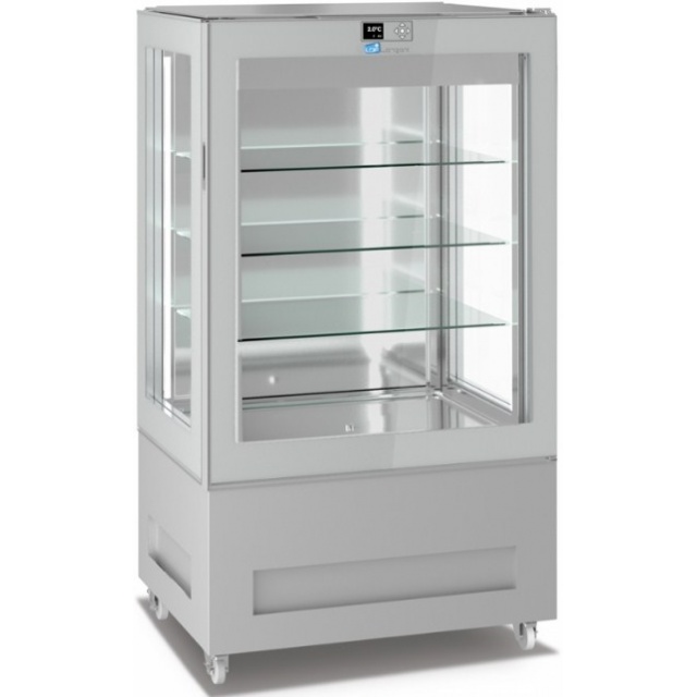 Vitrina frigorifica pentru cofetarie Longoni 85-S Vitra 8413-S capacitate 450l 1 zona racire -2 /+15°C argintiu