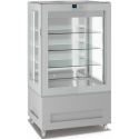 Vitrina frigorifica pentru cofetarie Longoni 85-S Vitra 8413-S capacitate 450l 1 zona racire -2 /+15°C argintiu