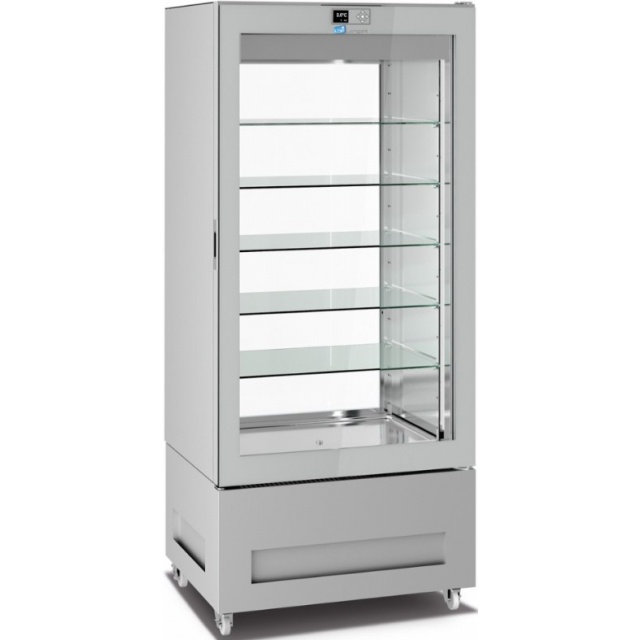 Vitrina frigorifica pentru cofetarie Longoni 85-L Vitra 8412-L capacitate 600l 1 zona racire -2 /+15°C argintiu