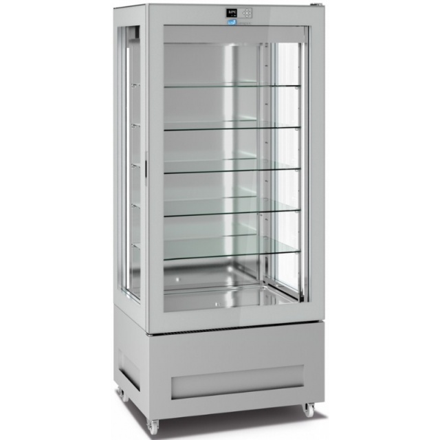 Vitrina frigorifica pentru cofetarie Longoni 85-L Vitra 8413-L capacitate 600l 1 zona racire -2 /+15°C argintiu
