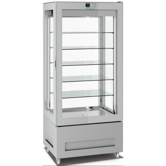 Vitrina frigorifica pentru cofetarie Longoni 85-L Vitra 8414-L capacitate 600l 1 zona racire -2 /+15°C argintiu