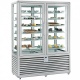 Vitrina frigorifica cofetarie Silfer Curv CGL 900 S/S, 12 rafturi, 848 l, 2 usi, temperatura -15°-25°C, inox