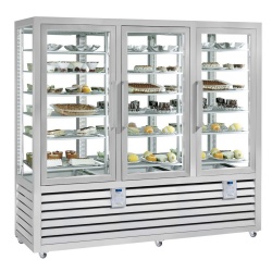 Vitrina cofetarie Tecfrigo MUSA 120 Q, capacitate 120 l, temperatura -15/-21 ºC, negru