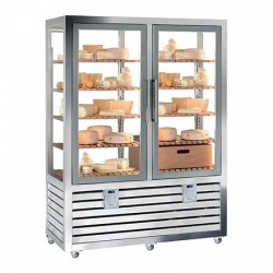 Vitrina cofetarie Tecfrigo MUSA 120 Q, capacitate 120 l, temperatura -15/-21 ºC, negru