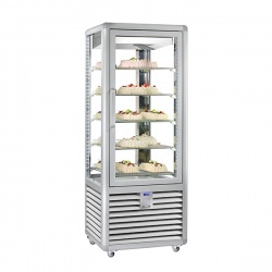 Vitrina cofetarie Tecfrigo MUSA 120 Q, capacitate 120 l, temperatura -15/-21 ºC, negru
