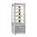 Vitrina frigorifica cofetarie Silfer Curv CGL 600 G 2T, 5 rafturi, 541 l, temperatura +5°-20°C, inox