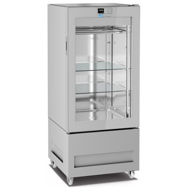 Vitrina frigorifica pentru măcelărie Longoni 65-S Vitra 6711-S capacitate 300l 1 zona racire ± 0 / + 4 ° C argintiu