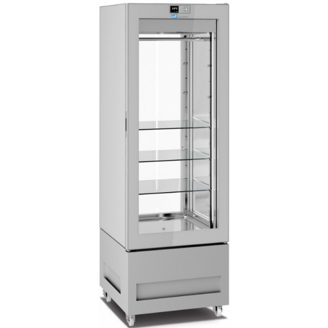 Vitrina frigorifica pentru măcelărie Longoni 65-L Vitra 6712-L capacitate 450l 1 zona racire ± 0 / + 4 °C argintiu
