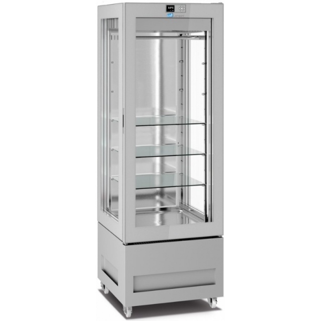 Vitrina frigorifica pentru măcelărie Longoni 65-L Vitra 6713-L capacitate 450l 1 zona racire ± 0 / + 4 °C argintiu