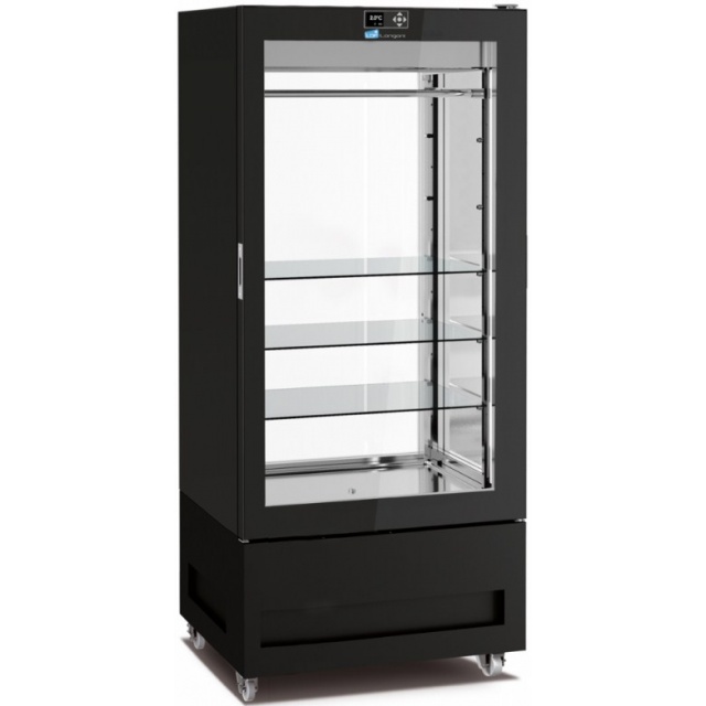 Vitrina frigorifica pentru măcelărie Longoni 85-L Vitra 8712-L capacitate 600l 1 zona racire ± 0 / + 4 °C negru