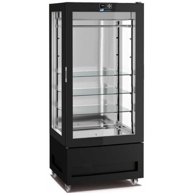 Vitrina frigorifica pentru măcelărie Longoni 85-L Vitra 8713-L capacitate 600l 1 zona racire ± 0 / + 4 °C negru