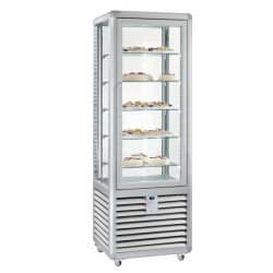 Vitrina cofetarie Tecfrigo MUSA 120 Q, capacitate 120 l, temperatura -15/-21 ºC, negru