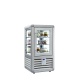 Vitrina cofetarie Tecfrigo MUSA 120 Q, capacitate 120 l, temperatura -15/-21 ºC, negru