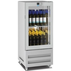 Vitrina frigorifica pentru vinuri Longoni 65-S Vitra 6514-S capacitate 300l (60sticle) 1 zona racire +4 / +18 °C argintiu