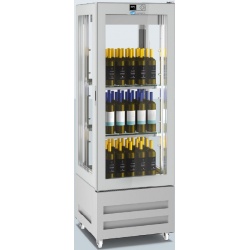 Vitrina frigorifica pentru vinuri Longoni 65-L Vitra 6514-L capacitate 450l (90sticle) 1 zona racire +4 / +18 °C argintiu