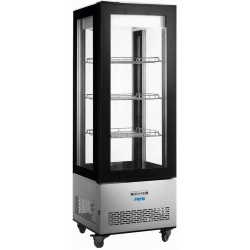 VITRINA FRIGORIFICA PENTRU BAUTURI SARO 400 LEONIE 330-1100, CAPACITATE 400 L, TEMPERATURA 0 / + 10° C, INOX / NEGRU