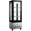 VITRINA FRIGORIFICA PENTRU BAUTURI SARO 400 LEONIE 330-1100, CAPACITATE 400 L, TEMPERATURA 0 / + 10° C, INOX / NEGRU